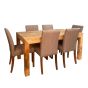 Light Dakota 160cm Dining Table & 6 Milan Dining Chairs