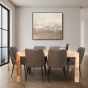 Light Dakota 160cm Dining Table & 6 Henley Faux Leather Dining Chairs (4 Colours) - In Stock