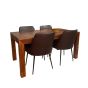 Dakota 160cm DIning Table & 4 Henley Faux Leather Dining Chair
