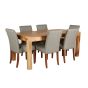 Dakota Dining Table with 4 Milan Fabric Dining Chairs