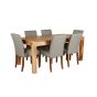Light Mango Wood 180cm Dining Table & 6 Milan Chairs