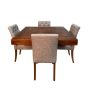 Dakota120cm Cube Dining Table & 4 MIlan Button Dining Chairs