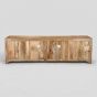 Light Dakota Mango Wood Large 200cm Media Unit - In Stock 