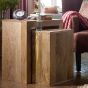 Light Mango Wood Cube Nest