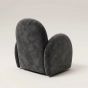 Charcoal Velvet Easy Swivel Chair - In Stock