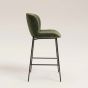 Green Velvet Bar Stool - In Stock