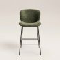 Green Velvet Bar Stool - In Stock