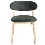 Light Dakota 220cm Mango Wood Dining Table & 8 Scandi Green Velvet Oak Dining Chair - Due Late May