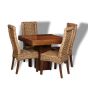 Dakota 90cm Cube Dining Table & 4 Havana Rattan Chairs