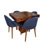 Dakota 90cm Cube Dining Table & 4 Zena Dining Chairs