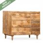 Scandi Mango 115cm 6 Drawer Sideboard - In Stock