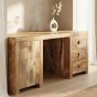 Light Dakota Mango Wood 160cm Office Desk - In Stock