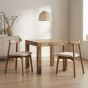 Light Dakota Mango Wood 80CM Table & 2 Japandi Chairs (3 Colours) 