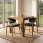 Light Mango Wood 80CM Table & 2 Scandi Chairs (5 Colours)