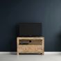 Oak Stain Dakota Mango Wood 85cm 1 Drawer TV Unit - In Stock