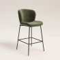 Green Velvet Bar Stool - In Stock