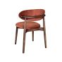 Light Dakota 220cm Mango Wood Dining Table & 8 Scandi Rust-Orange Velvet Oak Dining Chair - Due Late May