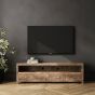 Oak Stain Dakota Large 200cm Media Unit - Due 8th June