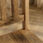 Solid Mango Wood Dining Chair Close Up Image