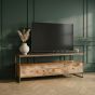 Industrial Gold 140cm TV Unit - In Stock