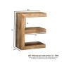 Light Dakota E Shaped Side Table