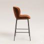 Rust Orange Velvet Bar Stool - Due 9th July