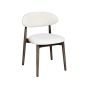 EX-Display Scandi Cream Boucle Dining Chair - Dark Leg - Last One Remaining