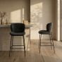 Charcoal Grey Velvet Bar Stool - Due 9th July
