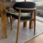 Light Dakota 220cm Mango Wood Dining Table & 8 Scandi Cream Boucle Oak Dining Chair - Due Late May