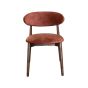 Light Dakota 220cm Mango Wood Dining Table & 8 Scandi Rust-Orange Velvet Oak Dining Chair - Due Late May