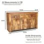 Ex-display Light Dakota 140cm 3 Cupboard Sideboard (T325)