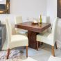 Mango Wood 90cm Cube Dining Table & 4 Madrid Chairs