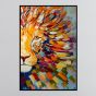 Abstract Lion Wall Art - Large - In Stock