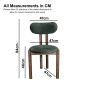 Aspen Green Velvet Oak Dining Chair - In Stock