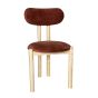 Aspen Orange Rust Velvet Dining Chair