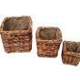 Square Rattan Log Baskets