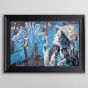 Bubbles Graffiti Framed Art - In Stock