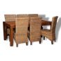 Large Cube Dining Table & 6 Rattan Chairs
