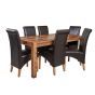 Cube Light Dining Table & 6 Rollback Chairs
