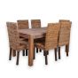 Cube Natural 180cm Dining Table & 6 Rattan Chairs