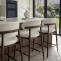 Scandi Cream Boucle Oak Bar Stool - In Stock 