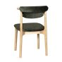 Cebu Green Velvet Oak Dining Chair (Light Legs) - Due 14th December