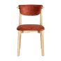 Cebu Rust Orange Velvet Oak Dining Chair (Light Legs) - Due 14th December