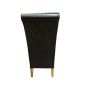 Ex Display Brown Leather Rollback Dining Chair (Dark Leg) (T514) - One Available