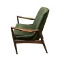 Green Velvet Oak Wood Armchair - Three Available