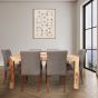 Light Dakota 160cm Dining Table & 6 Milan Button Dining Chairs
