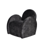 Charcoal Velvet Easy Chair