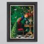 Curiosity Peacock Framed Art - In Stock