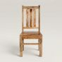 Solid Mango Wood Dining Chair Front Angle