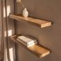 Light Dakota Mango Wood Large Floating Shelf - In Stock